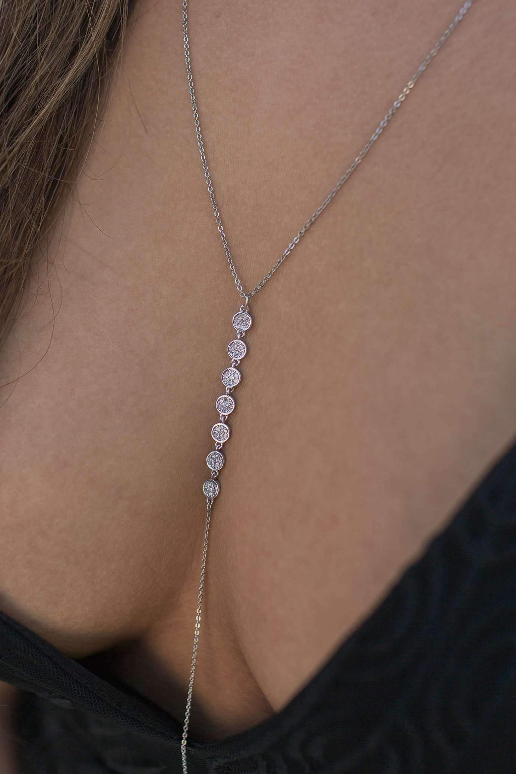 Macy Lariat Necklace (Silver)