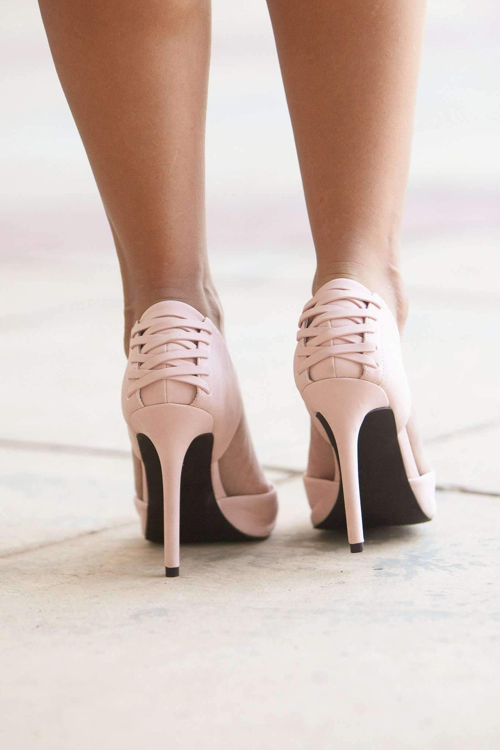 "Prim & Proper" D'Orsay Pumps (Blush)