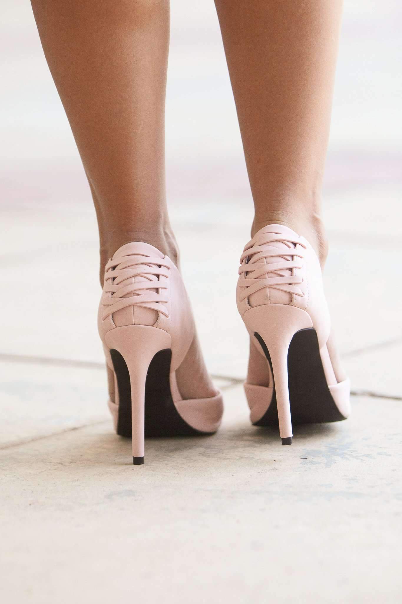 "Prim & Proper" D'Orsay Pumps (Blush)