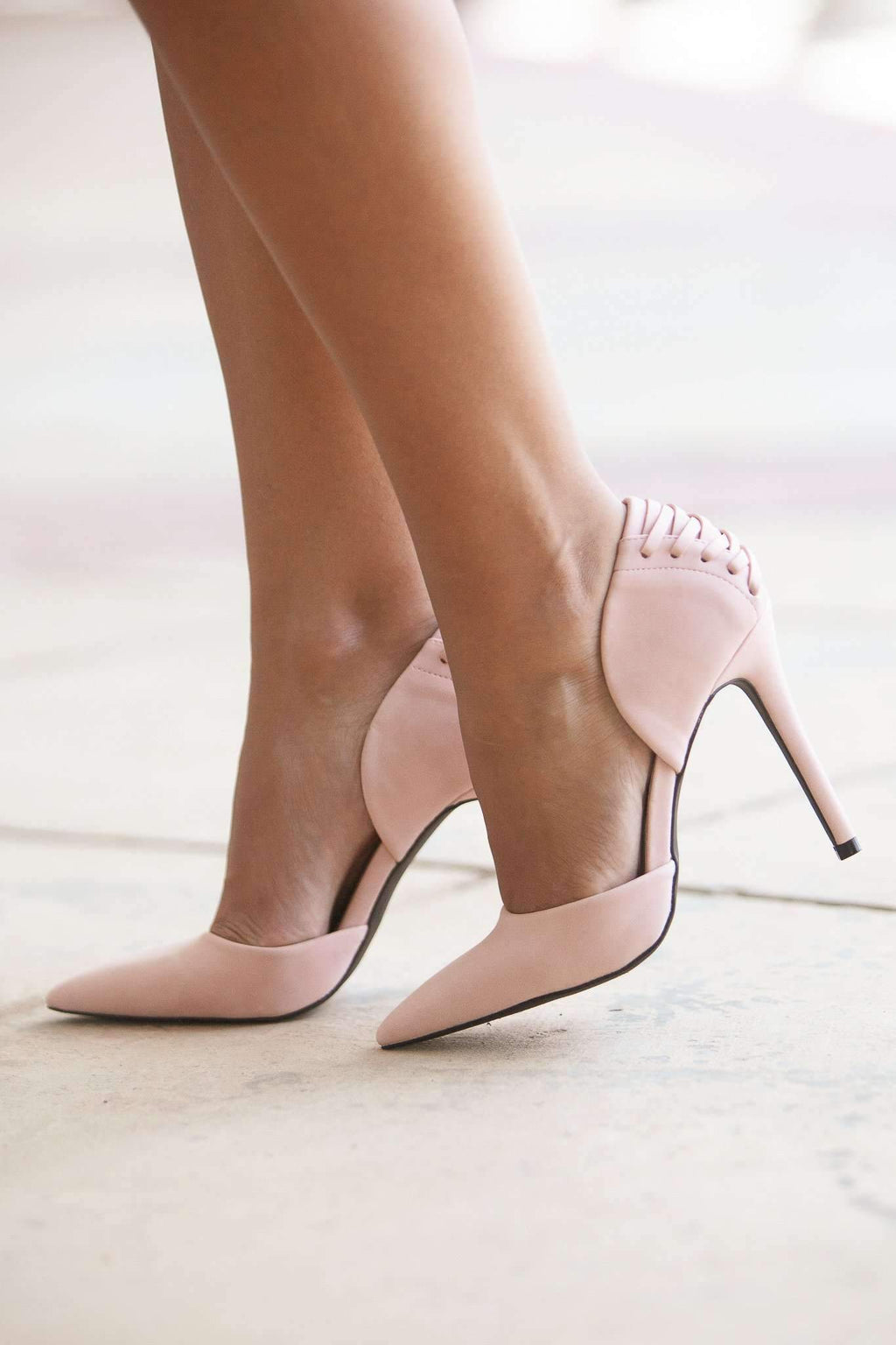 "Prim & Proper" D'Orsay Pumps (Blush)