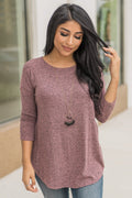 "Keep Coming Back" Knit Top (Mauve)