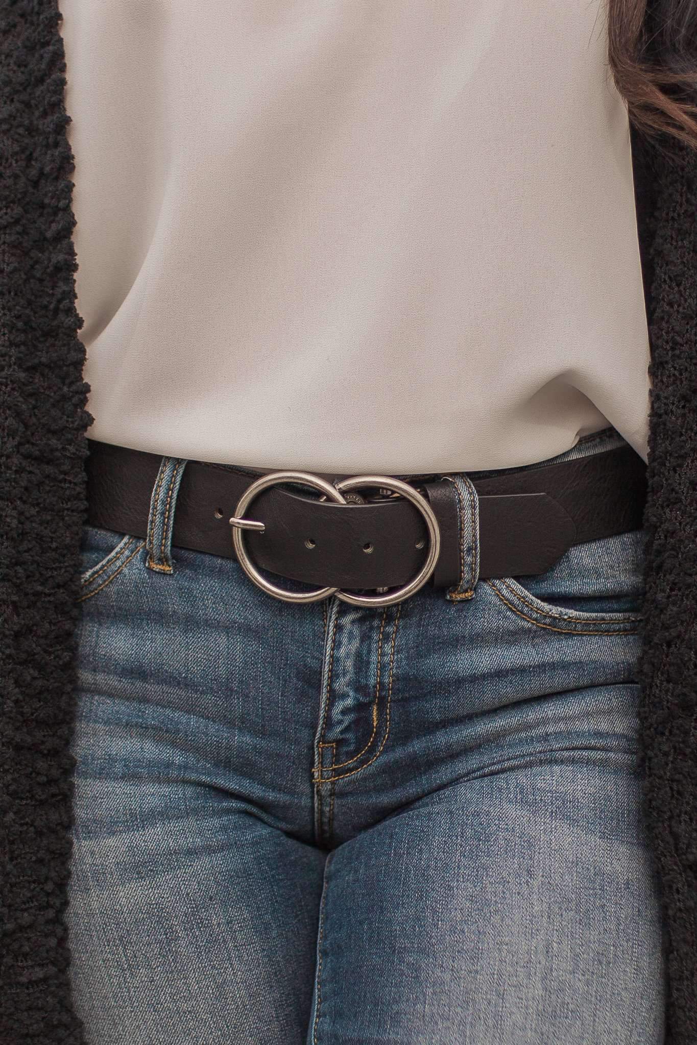 Piper Double Buckle Belt (Black)