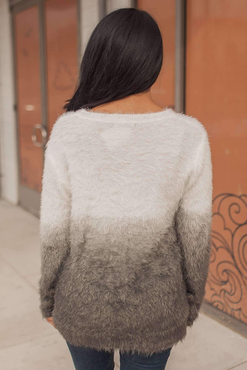 "Warm Fuzzy Feeling" Furry Sweater (Ash Grey)