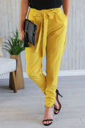"Work Meets Comfort" Tapered Trousers (Mustard)