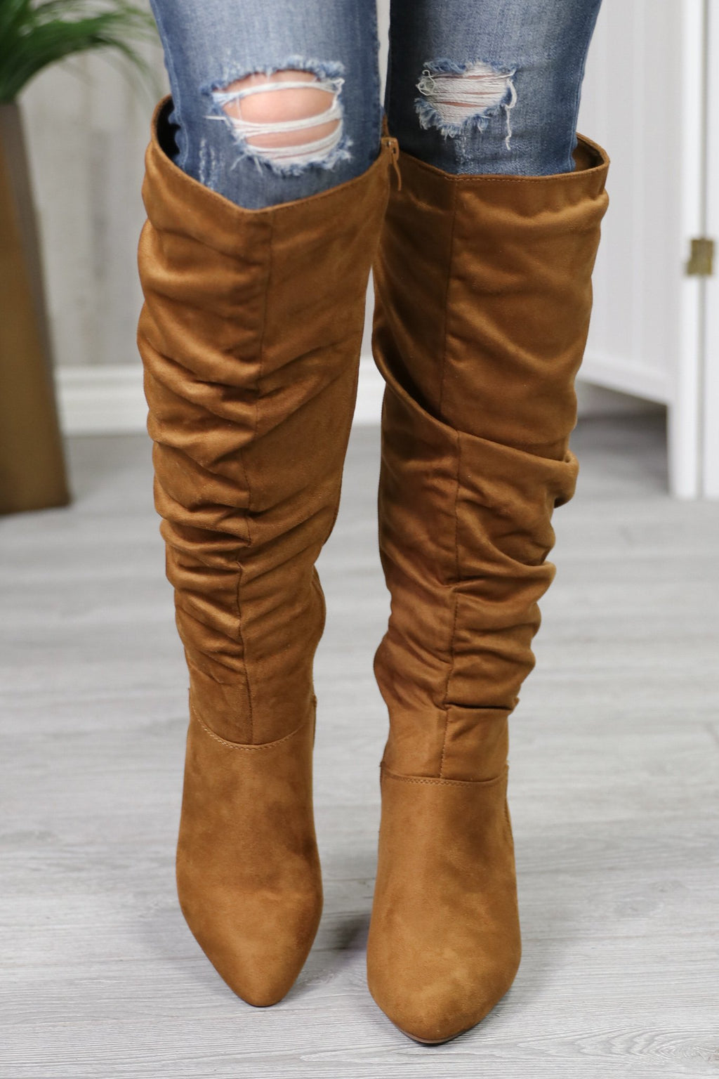 "Need You Now" Slouchy Boots (Tan)