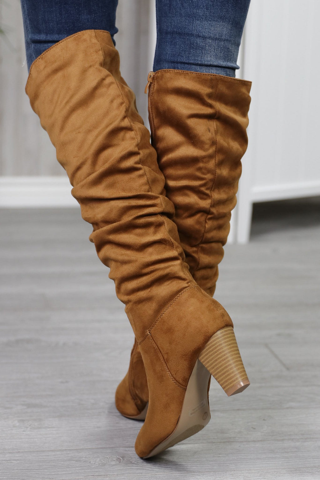 "Need You Now" Slouchy Boots (Tan)