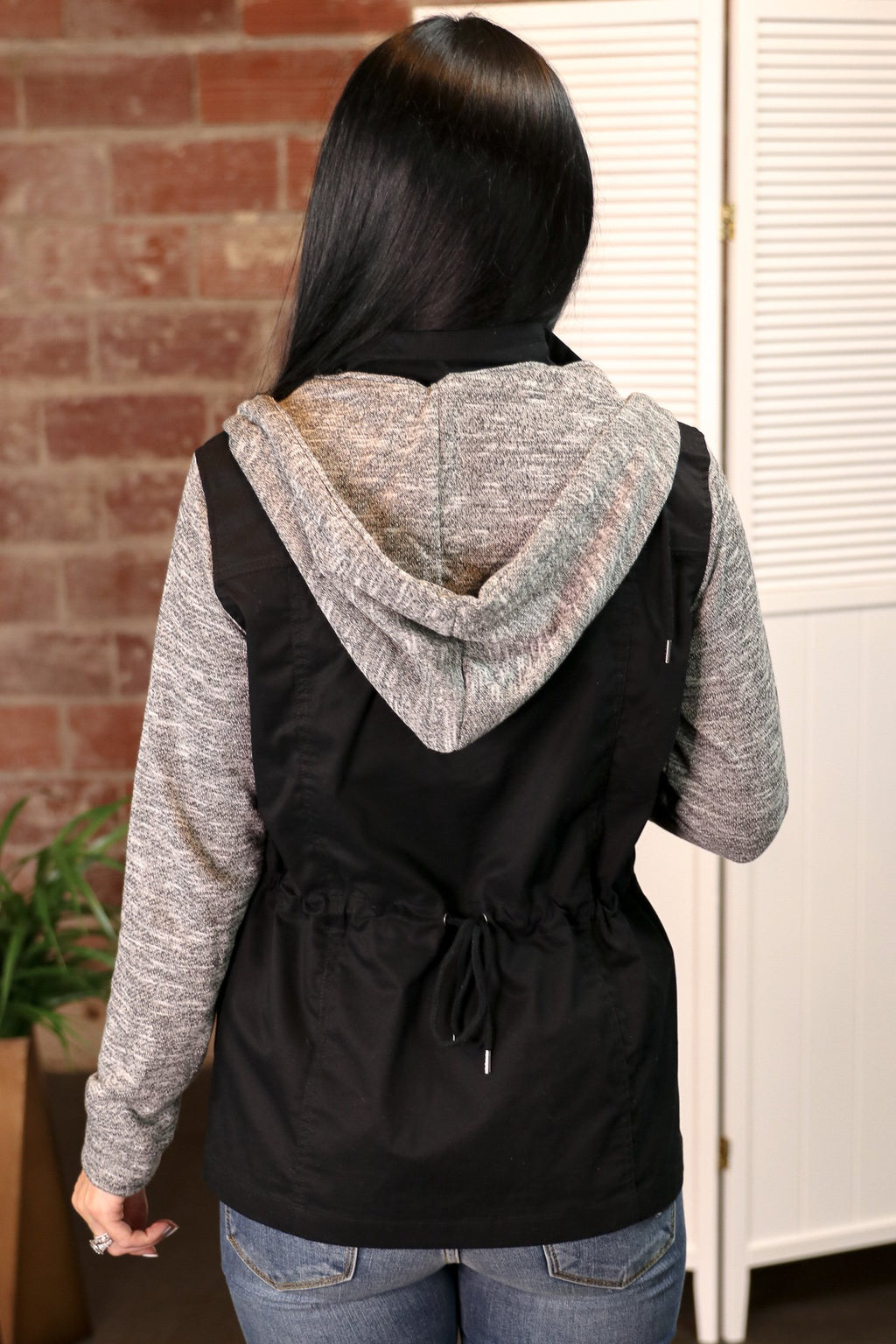 "Rise & Grind" Hooded Jacket (Black)