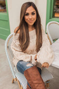 "When Autumn Calls" Knit Sweater (Cream)