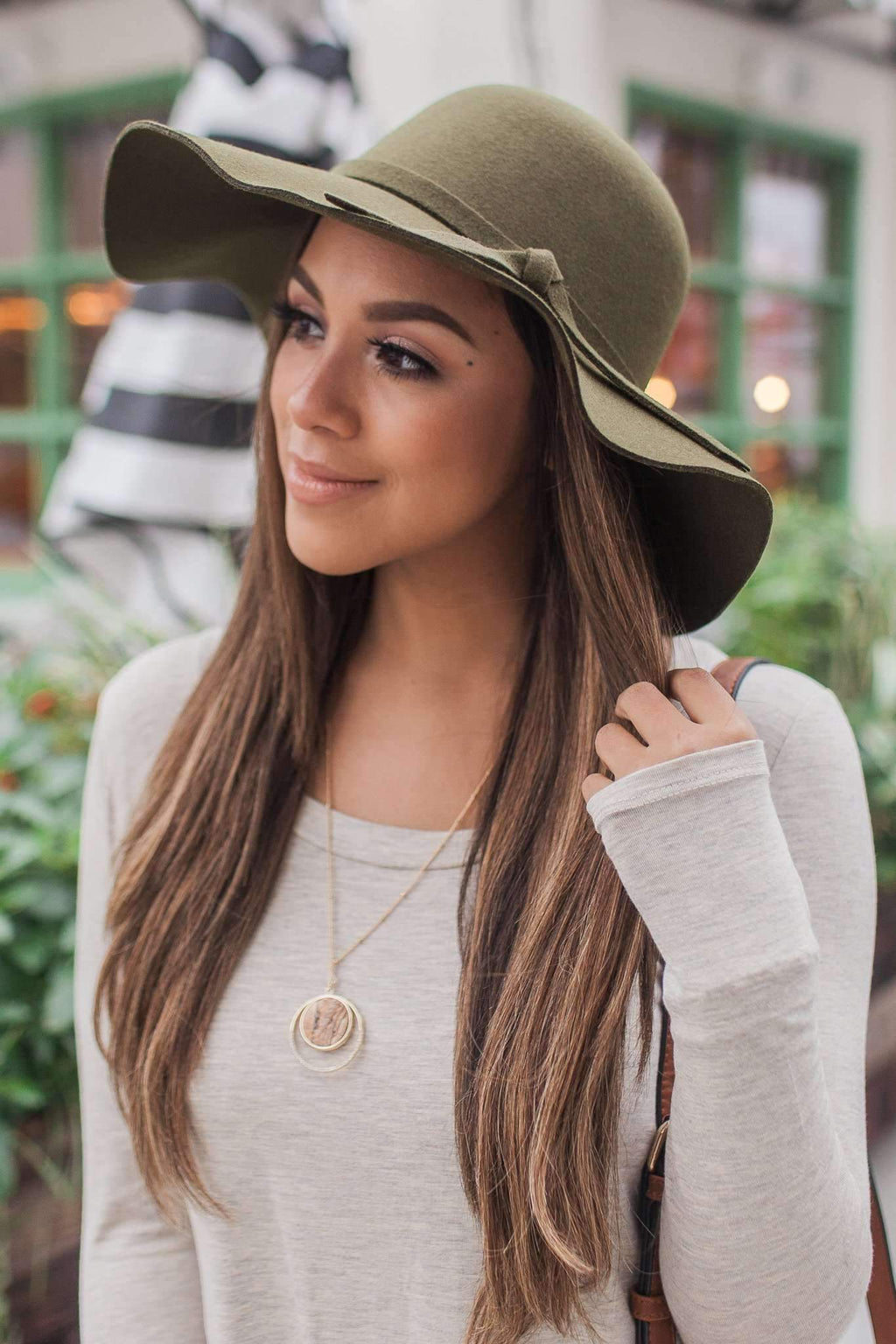 "The Fall Trend" Floppy Hat (Olive)