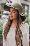 "The Fall Trend" Floppy Hat (Olive)