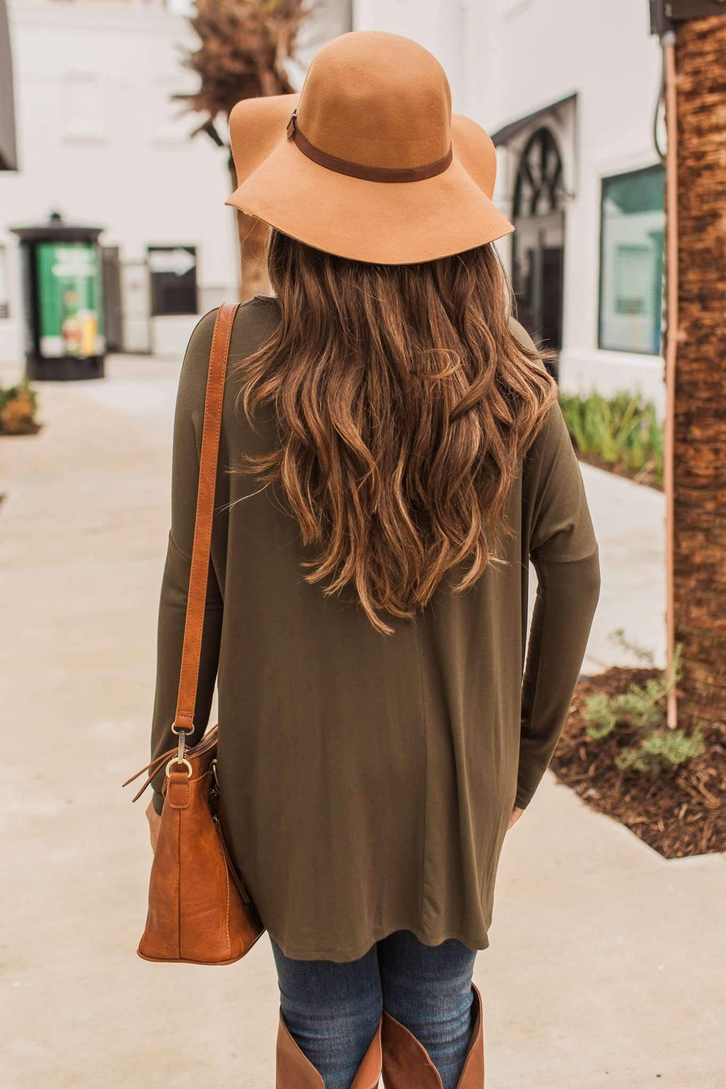 "Ease My Mind" Piko Top (Olive)