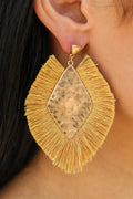 Gwyneth Fringe Earrings (Mustard)
