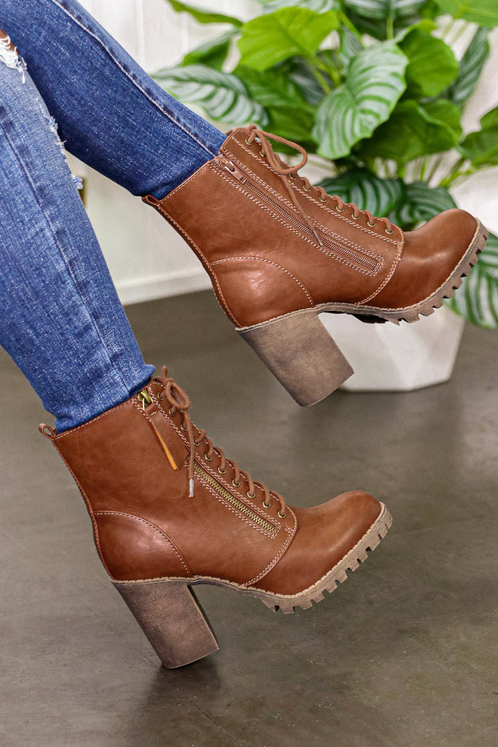 "Take A Hike" Lace Up Booties