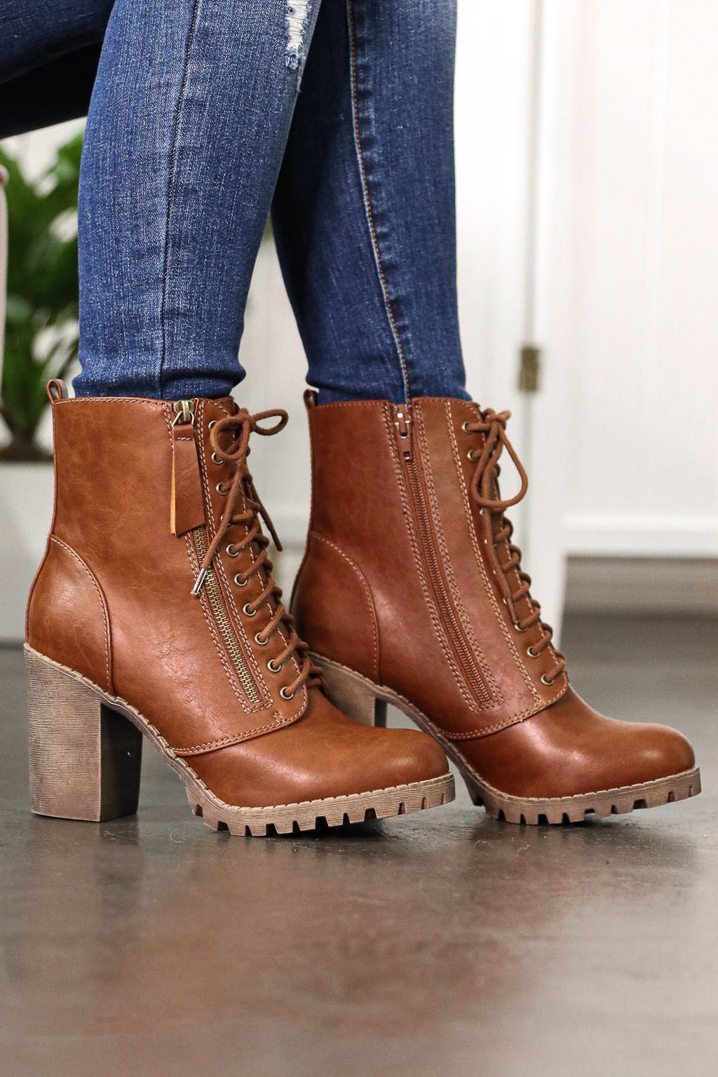 "Take A Hike" Lace Up Booties