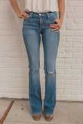 "Just A Tear" Bootcut Jeans