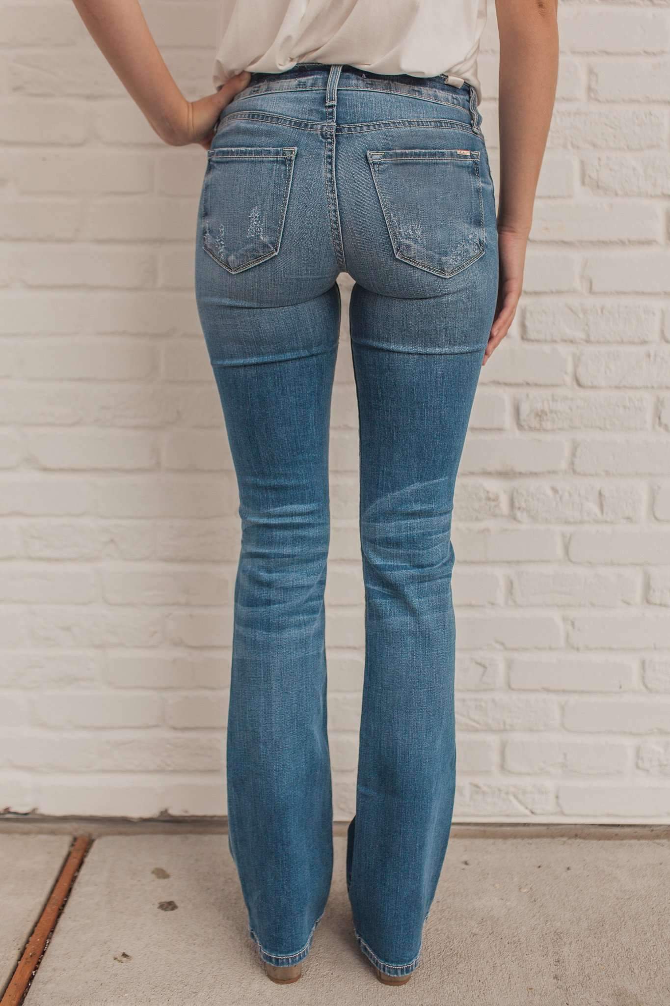 "Just A Tear" Bootcut Jeans