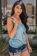 "Twist The Story" Tank Top (Seafoam)