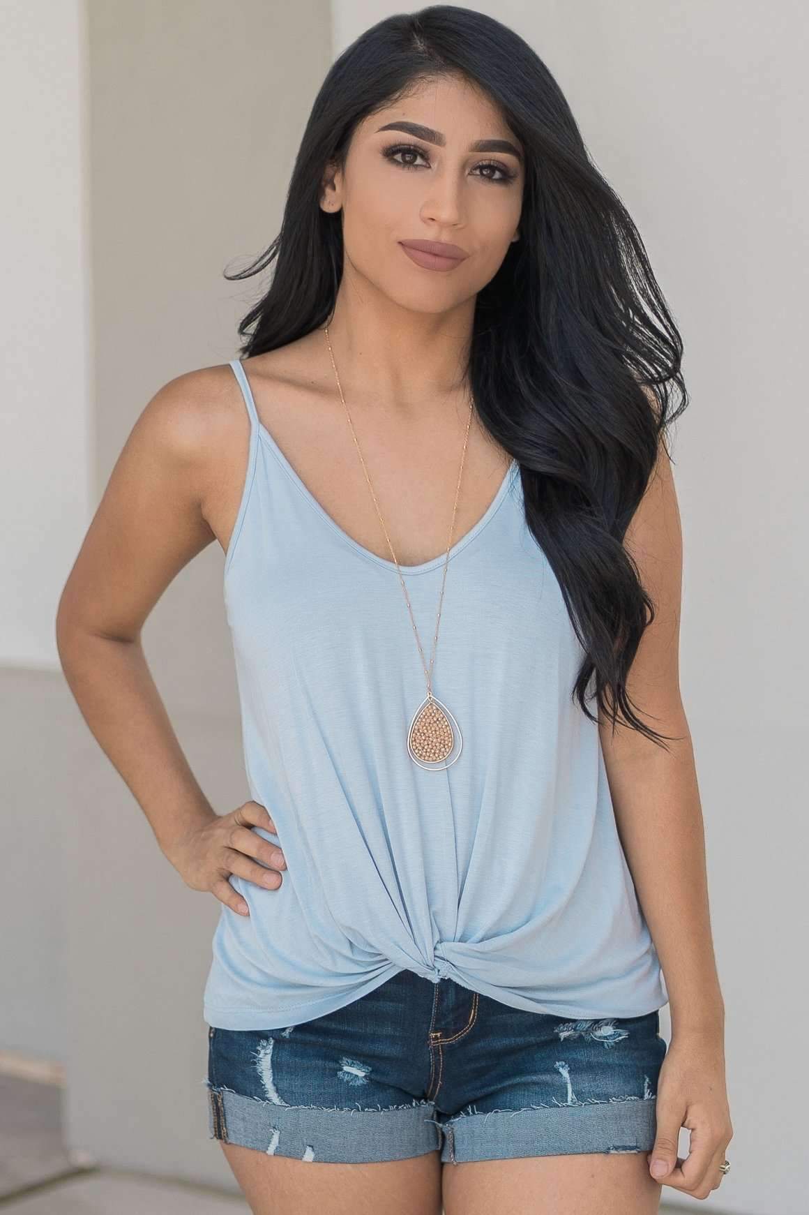 "Twist The Story" Tank Top (Blue Rain)