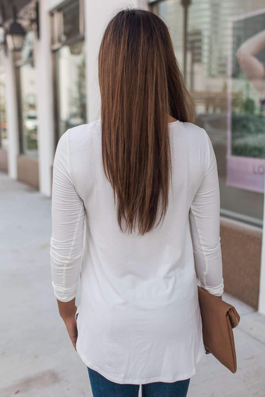 "Your Basic Instinct" Knit Top (White) - VNeck