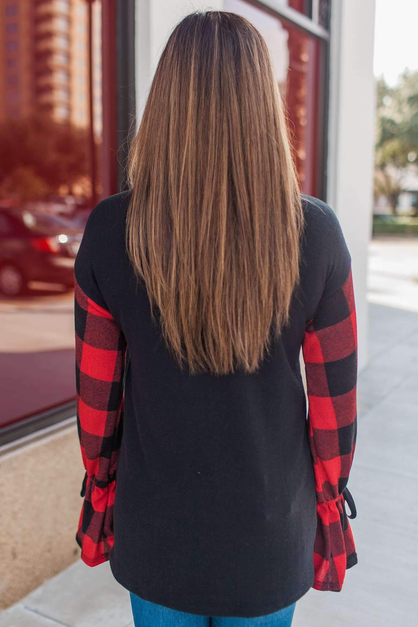 "Keeping It Cute" Plaid Top (Red)