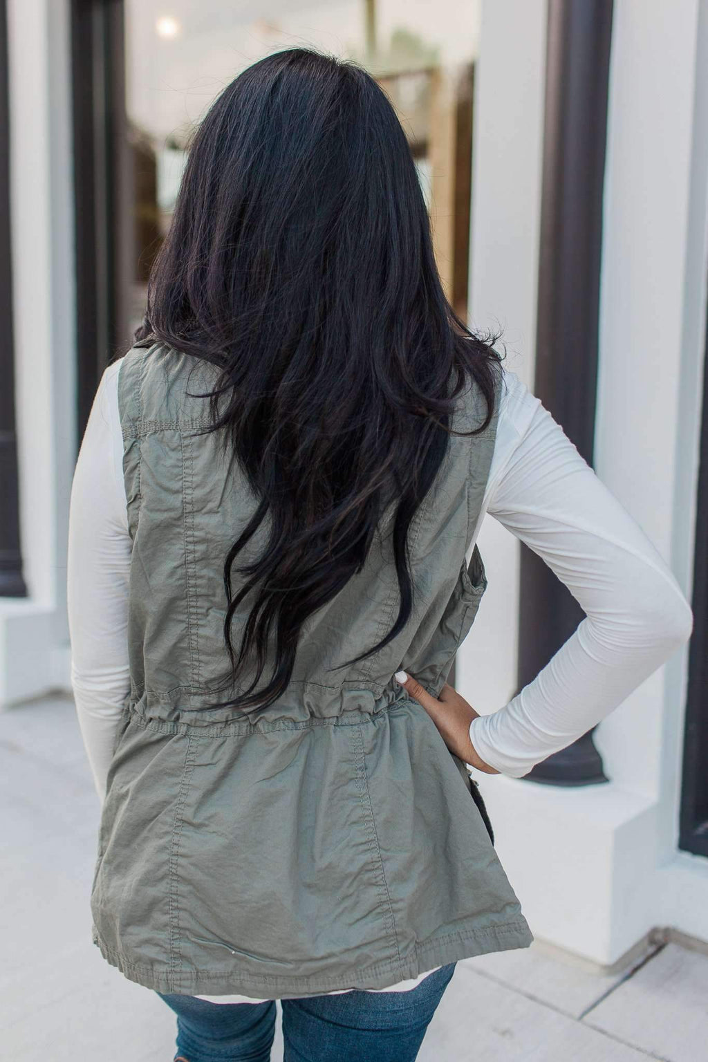 "Right On Trend" Cargo Vest (Olive)