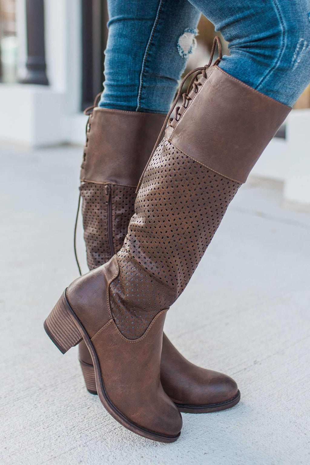 "Take A Breath" Perforated Boots