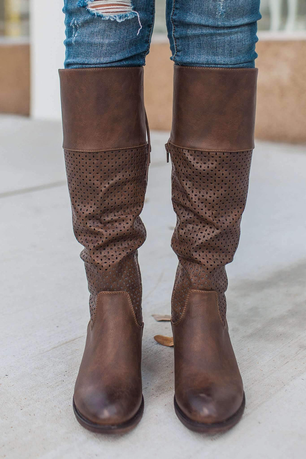 "Take A Breath" Perforated Boots