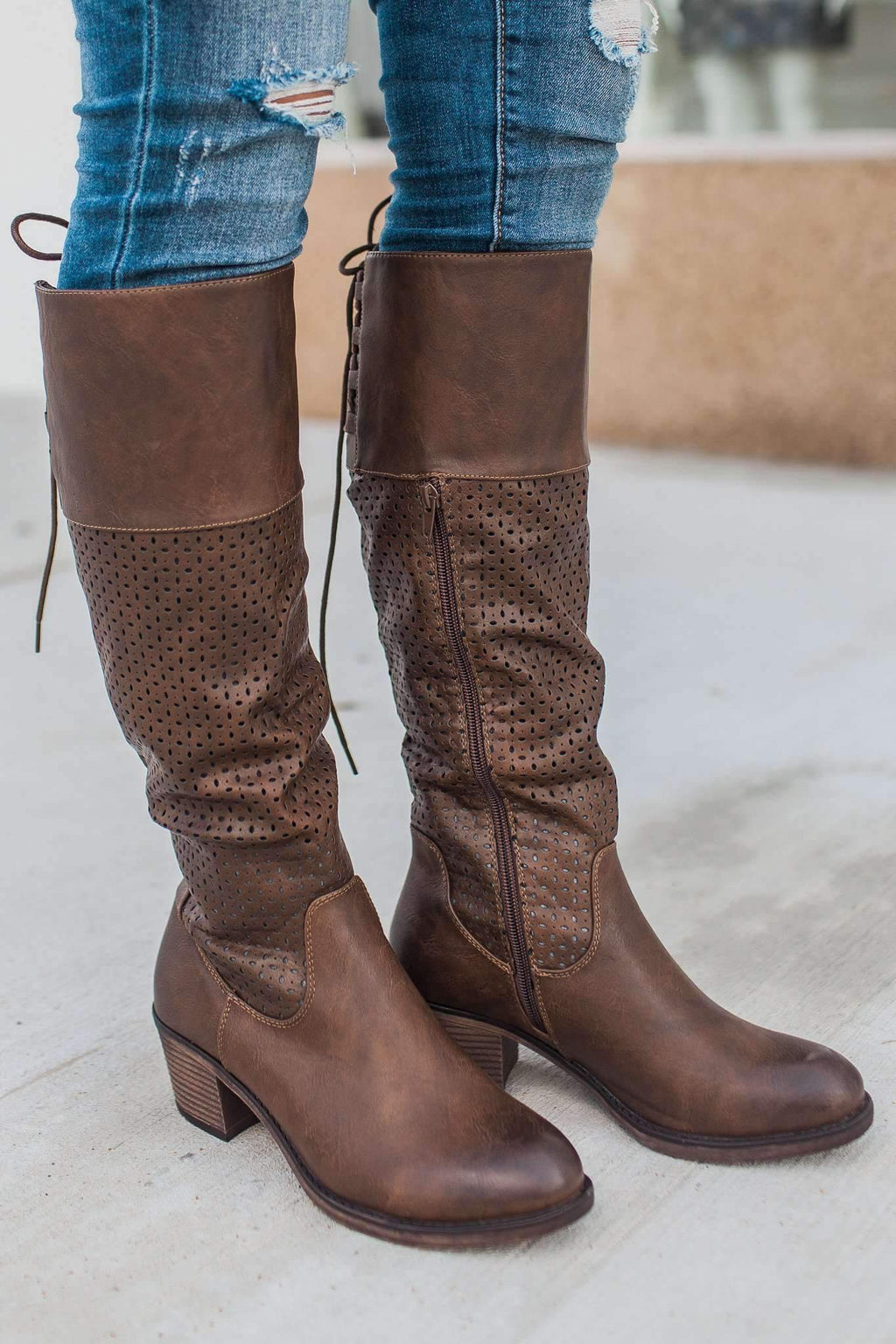 "Take A Breath" Perforated Boots