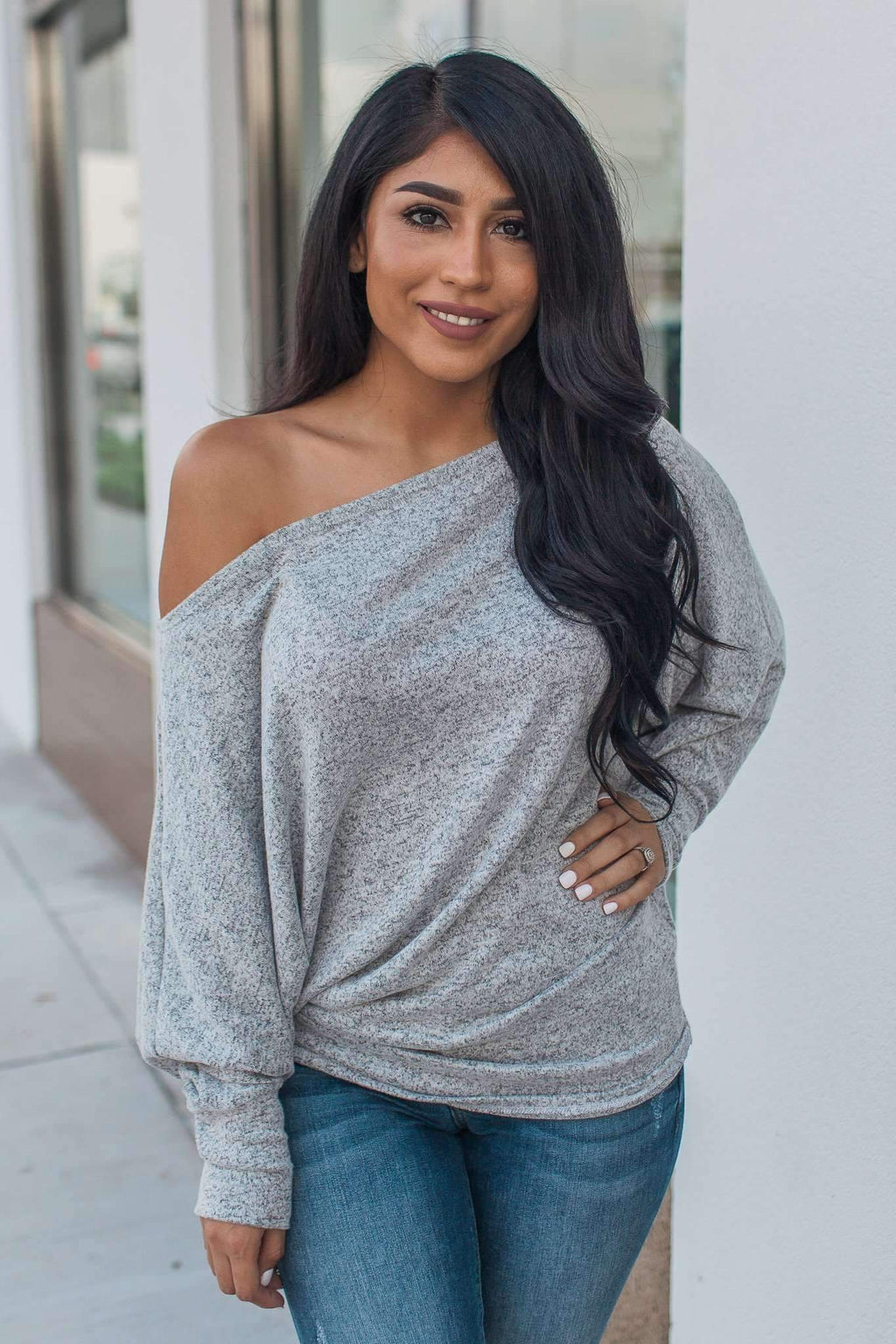 "More Than You" Dolman Top (Grey)