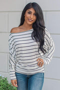 "Set On You" Knit Top (Off White)