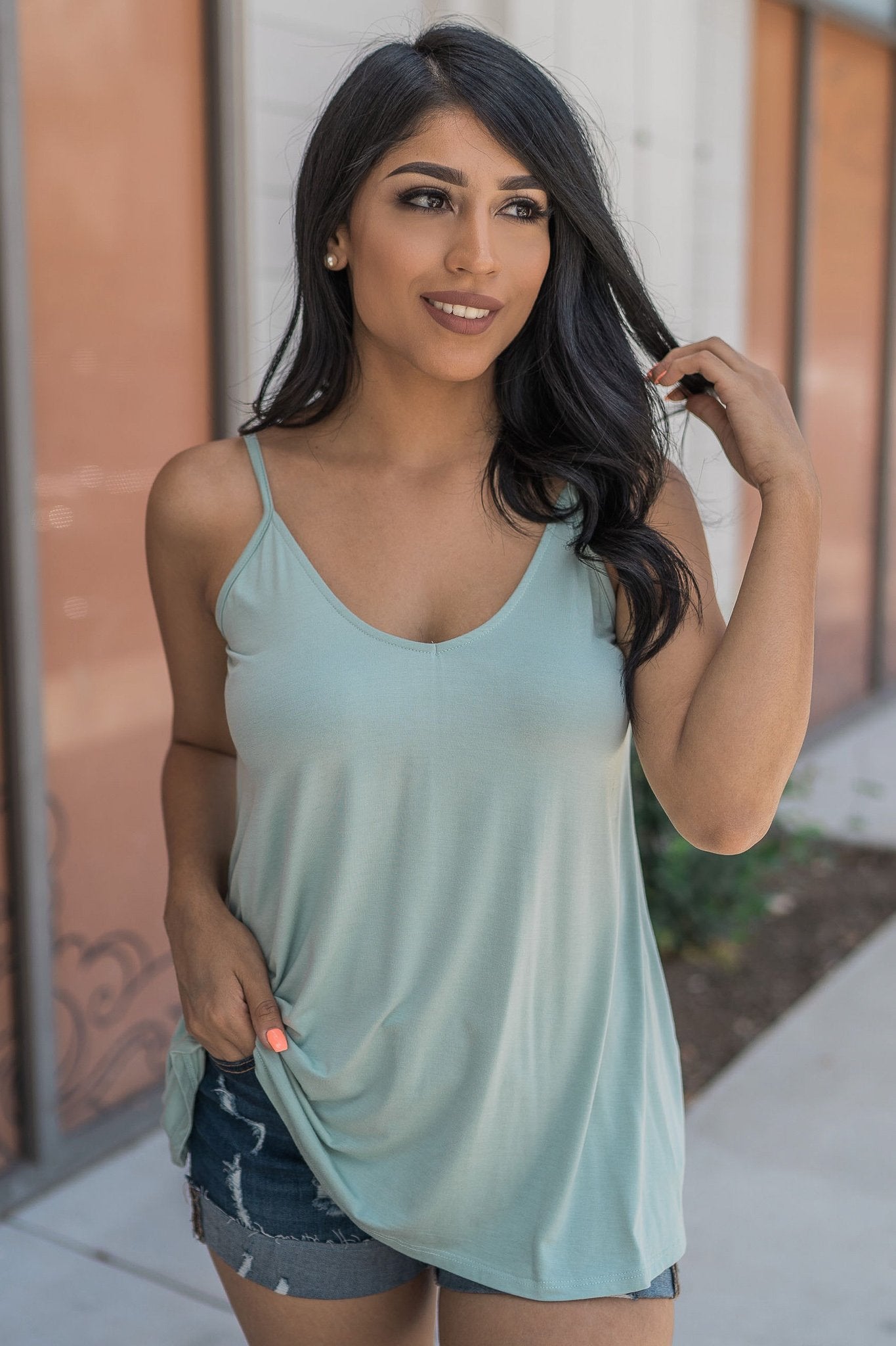 "Casual Chic Vibes" Tank Top (Sage)