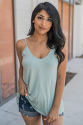 "Casual Chic Vibes" Tank Top (Sage)
