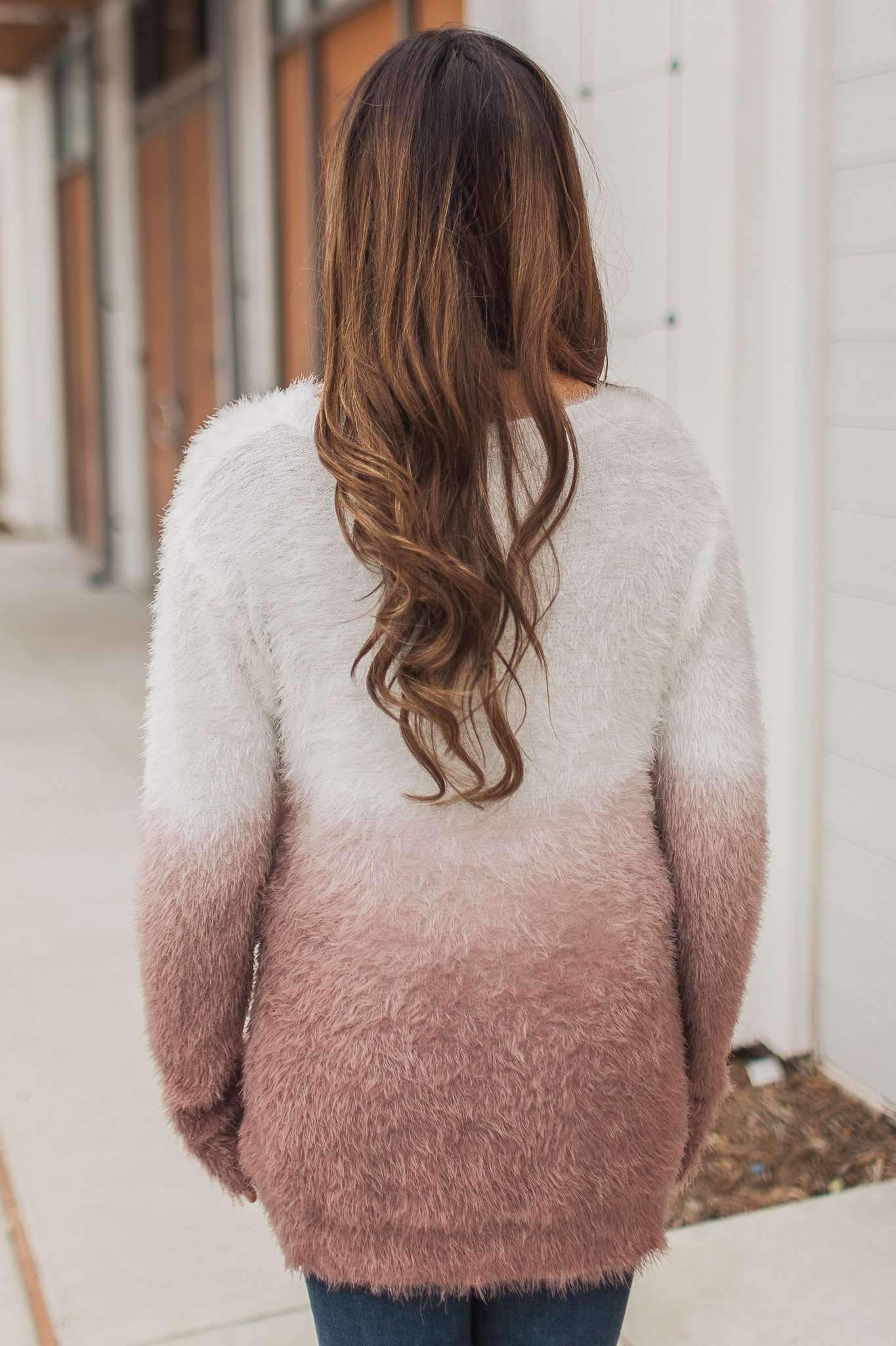"Warm Fuzzy Feeling" Furry Sweater (Red Bean)