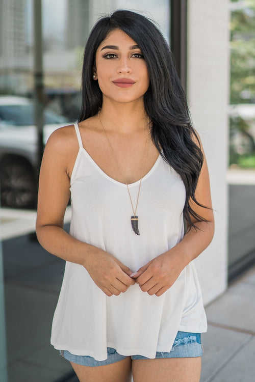 "Casual Chic Vibes" Tank Top (Off-White)