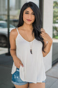 "Casual Chic Vibes" Tank Top (Off-White)