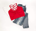 "The Spider Tease" Caged Bralette (Red)