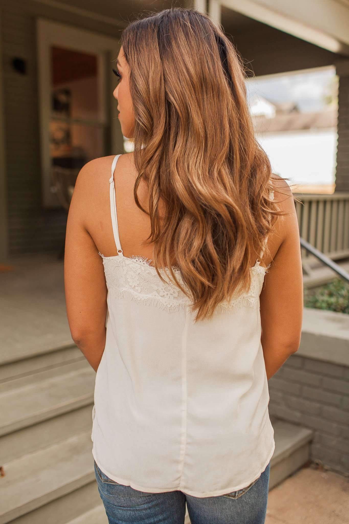 "For Dainty Details" Lace Cami (Cream)