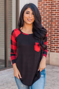 "Welcome To Plaid" Knit Top