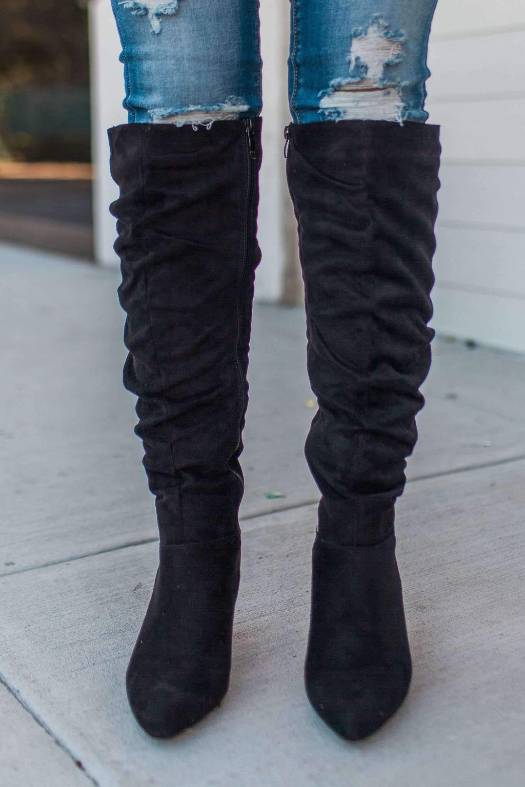 "Need You Now" Slouchy Boots (Black)