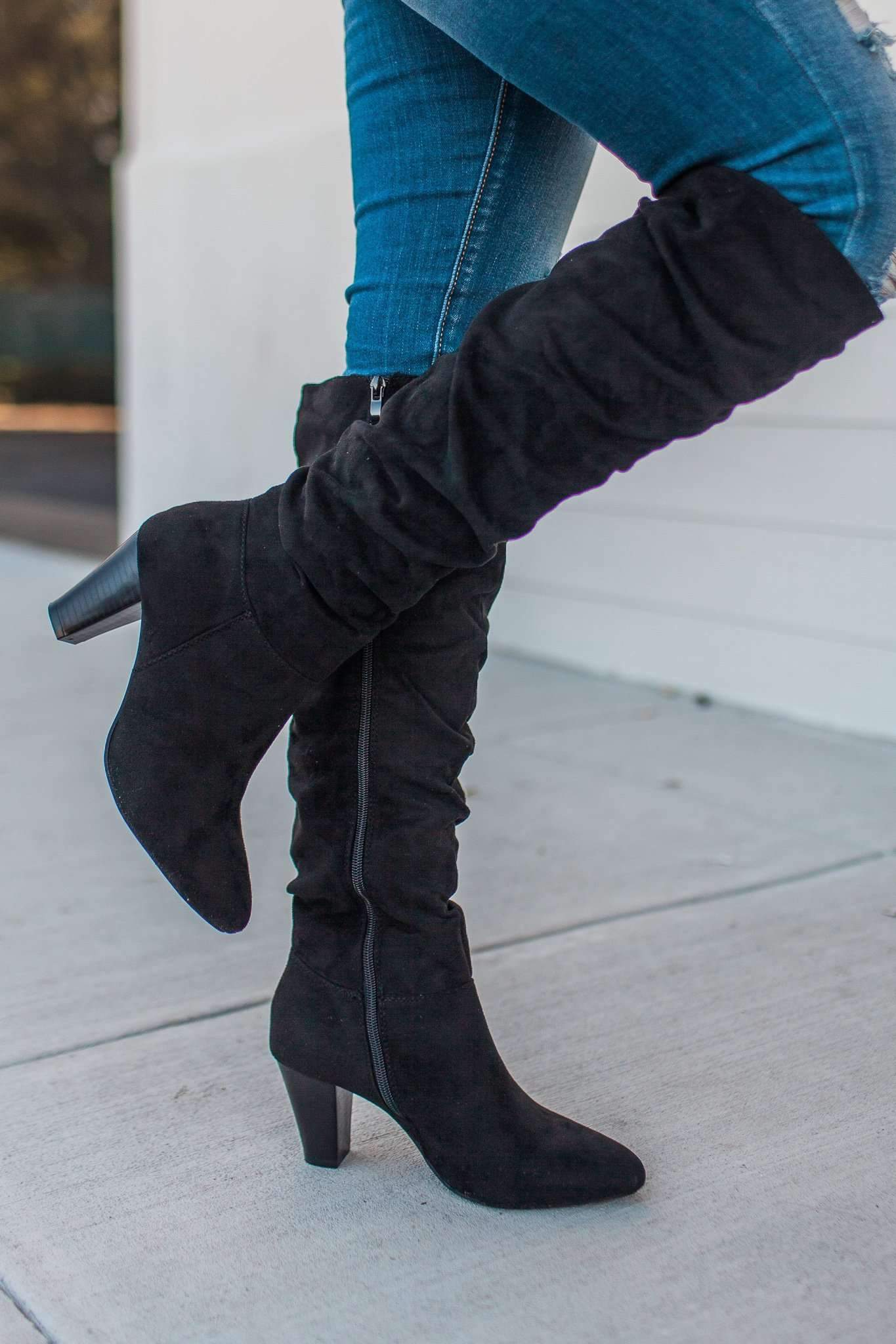 "Need You Now" Slouchy Boots (Black)