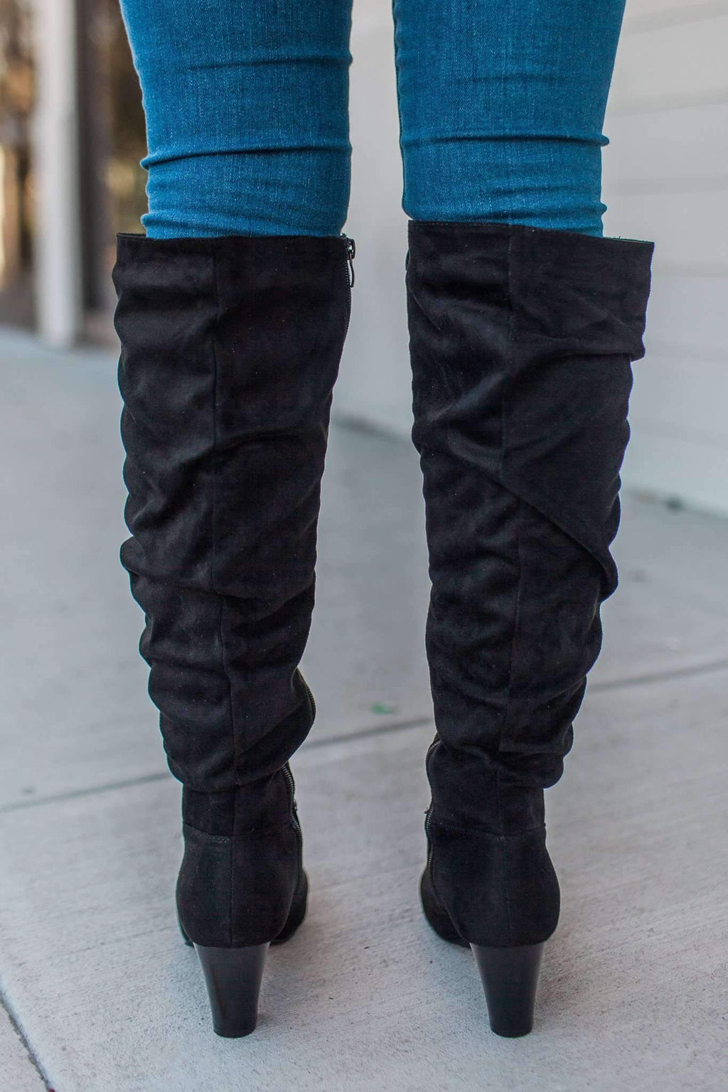 "Need You Now" Slouchy Boots (Black)