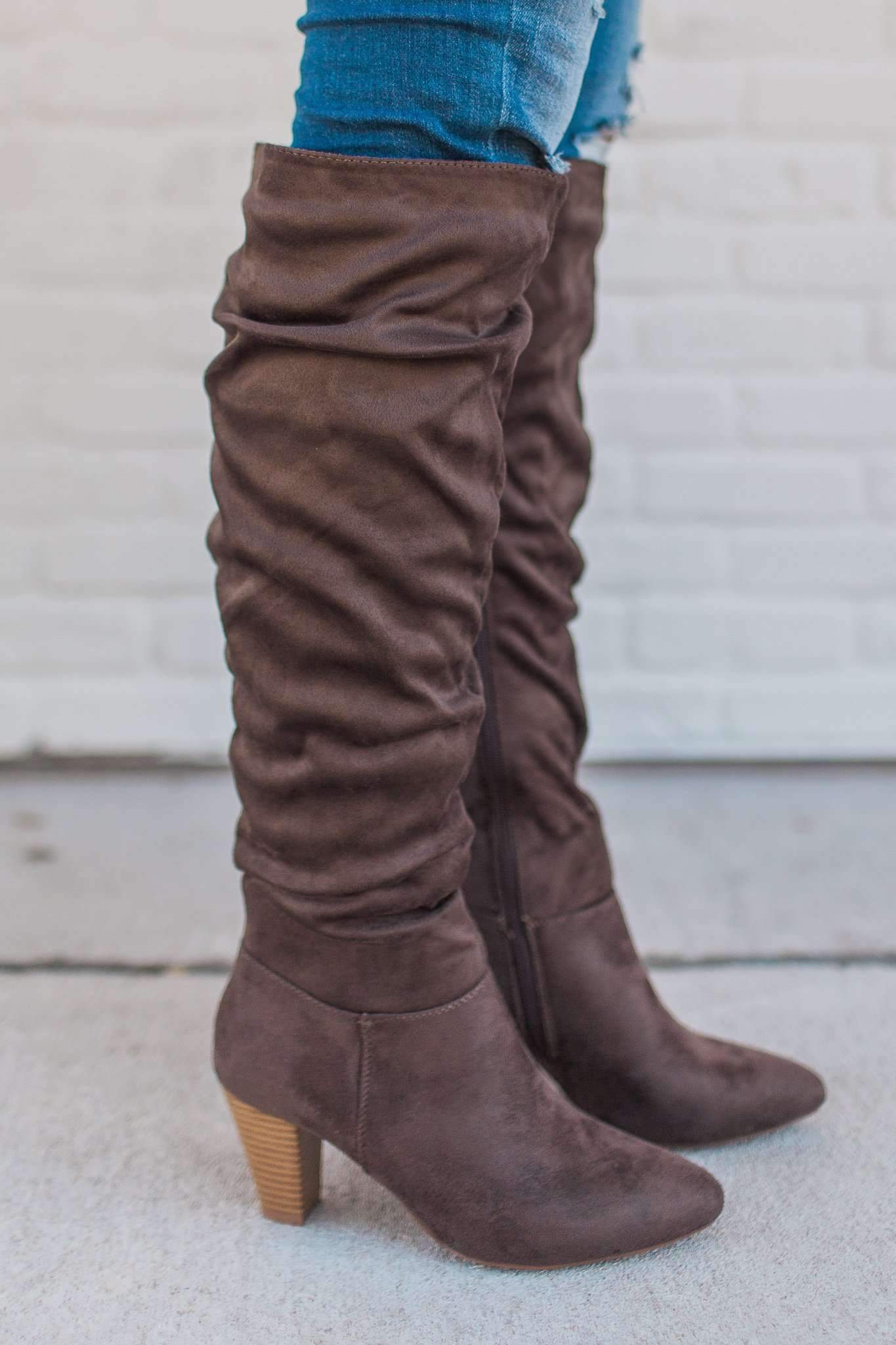 "Need You Now" Slouchy Boots (Mocha)