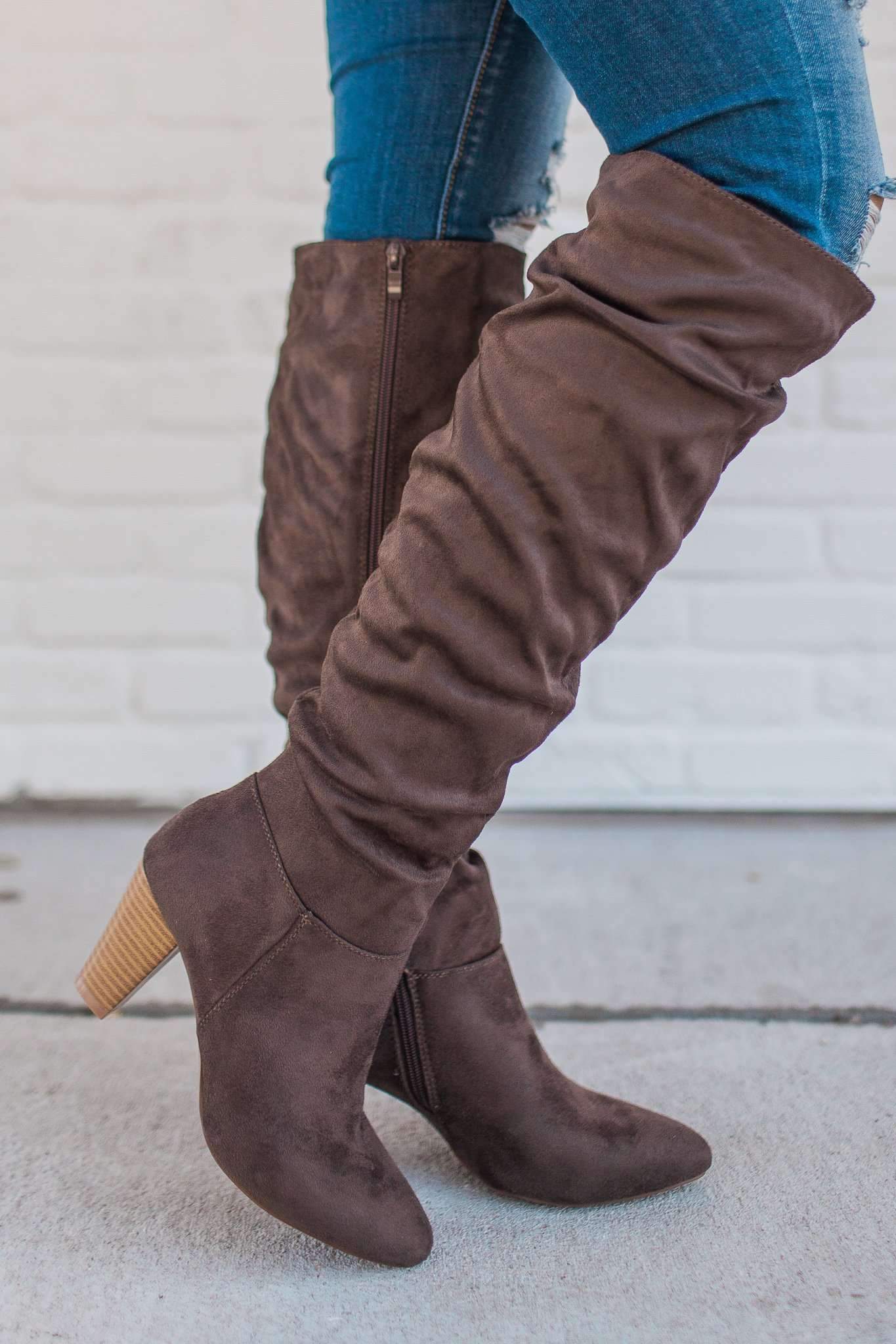 "Need You Now" Slouchy Boots (Mocha)