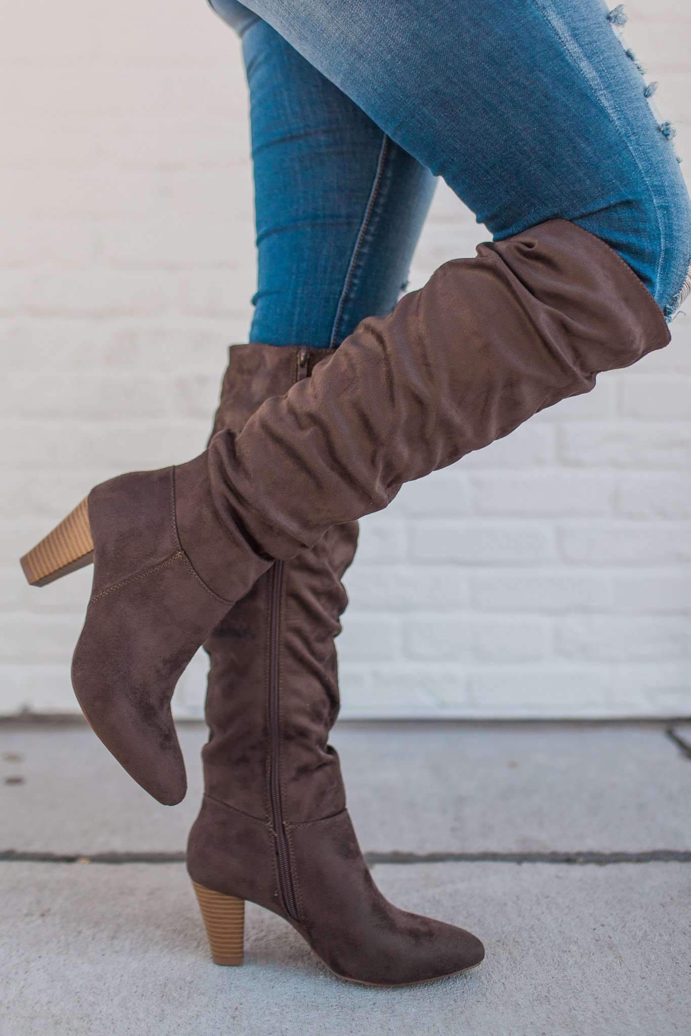 "Need You Now" Slouchy Boots (Mocha)