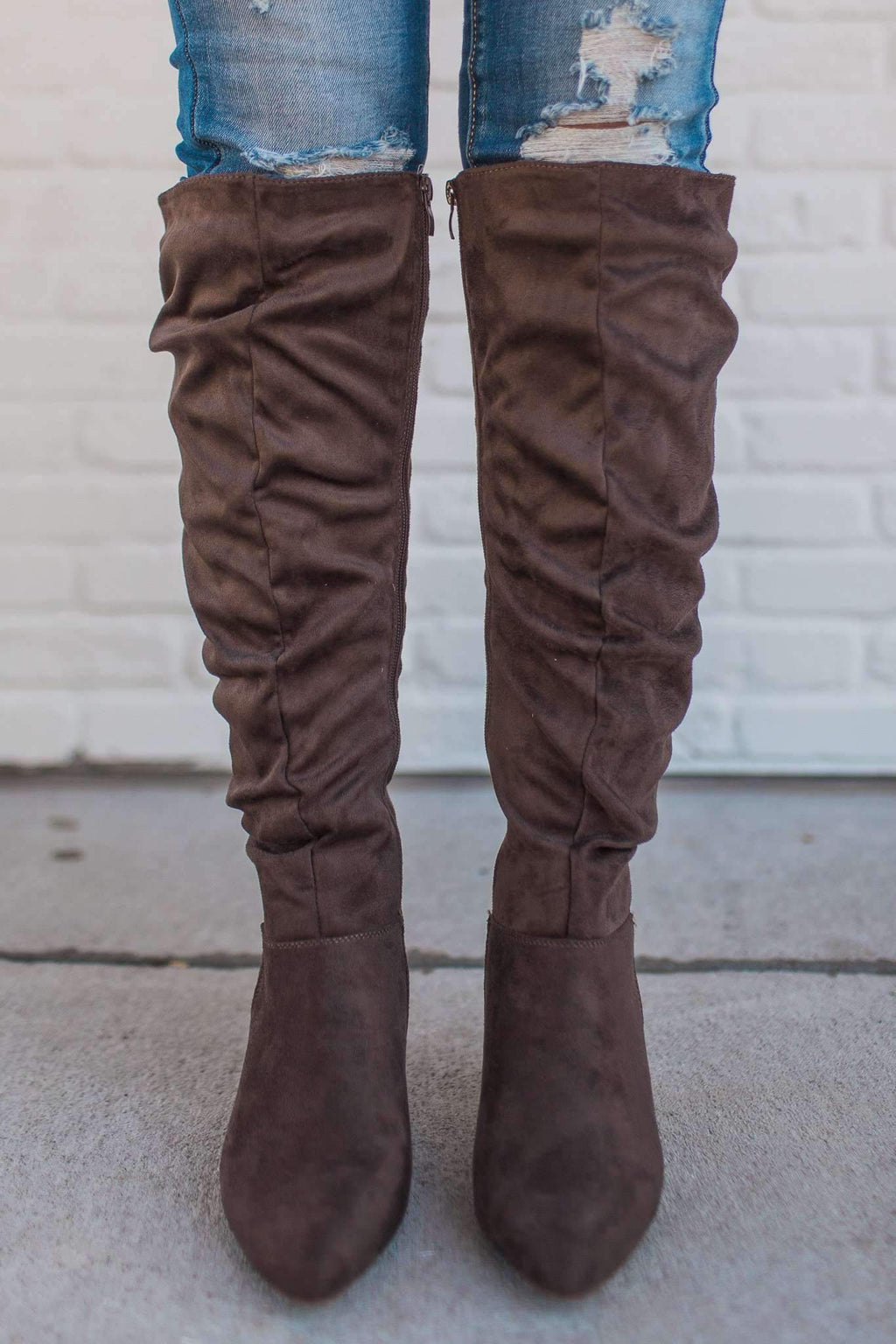 "Need You Now" Slouchy Boots (Mocha)