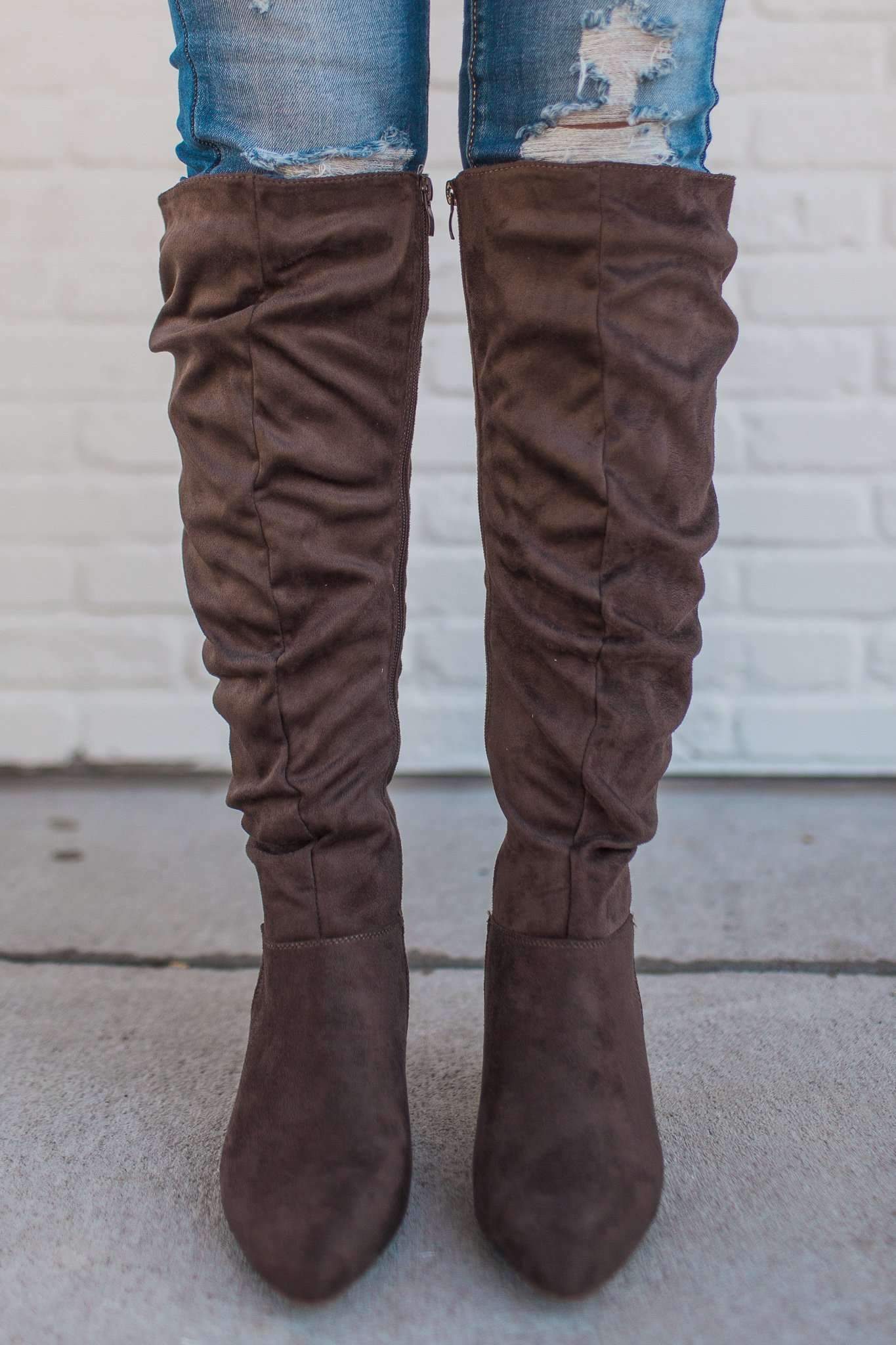 "Need You Now" Slouchy Boots (Mocha)