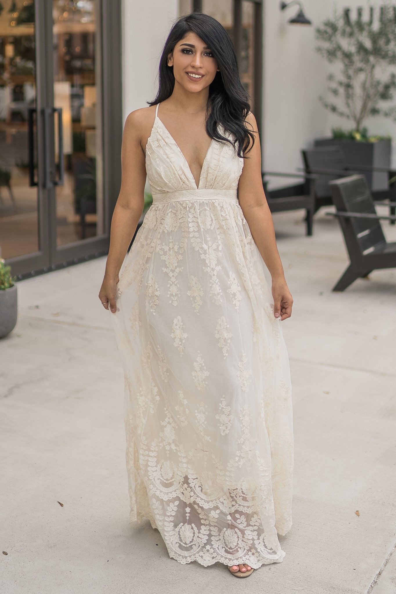 “Radius Of Radiance” Maxi Dress (Cream)