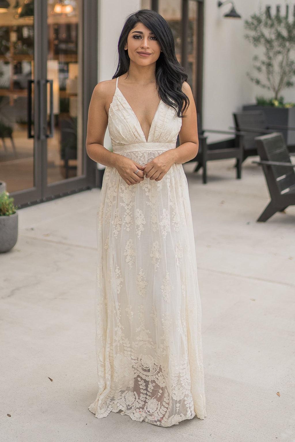 “Radius Of Radiance” Maxi Dress (Cream)