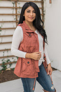 "Right On Trend" Cargo Vest (Rust)