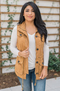 "Right On Trend" Cargo Vest (Camel)